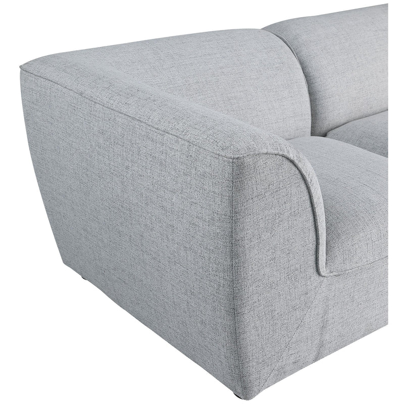 Meridian Miramar Grey Durable Linen Textured Modular Sectional IMAGE 6