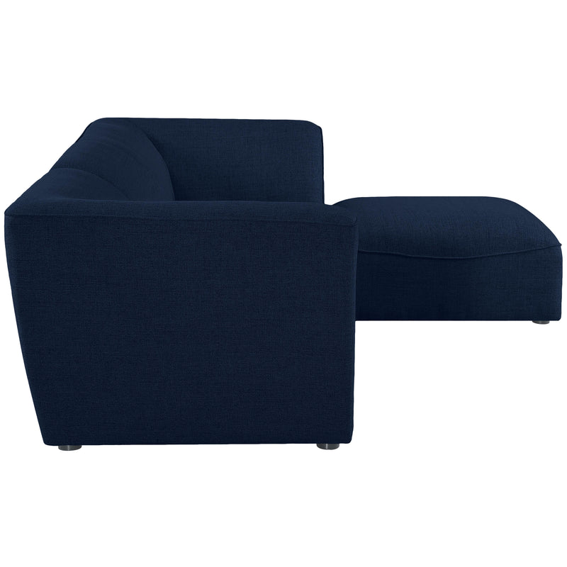 Meridian Miramar Navy Durable Linen Textured Modular Sectional IMAGE 10