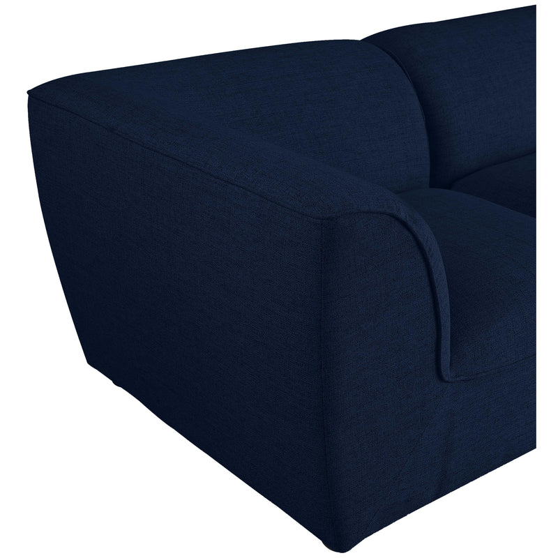 Meridian Miramar Navy Durable Linen Textured Modular Sectional IMAGE 11