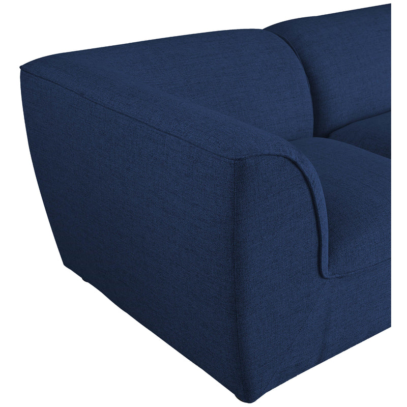 Meridian Miramar Navy Durable Linen Textured Modular Sectional IMAGE 6