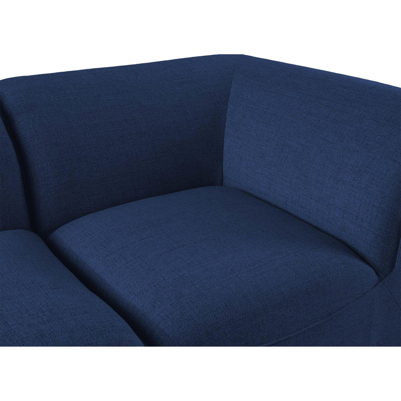 Meridian Miramar Navy Durable Linen Textured Modular Sectional IMAGE 7