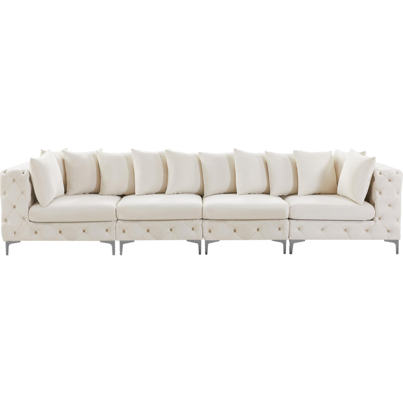 Meridian Tremblay Cream Velvet Modular Sofa IMAGE 6