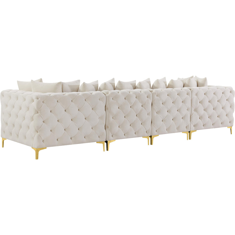 Meridian Tremblay Cream Velvet Modular Sofa IMAGE 7