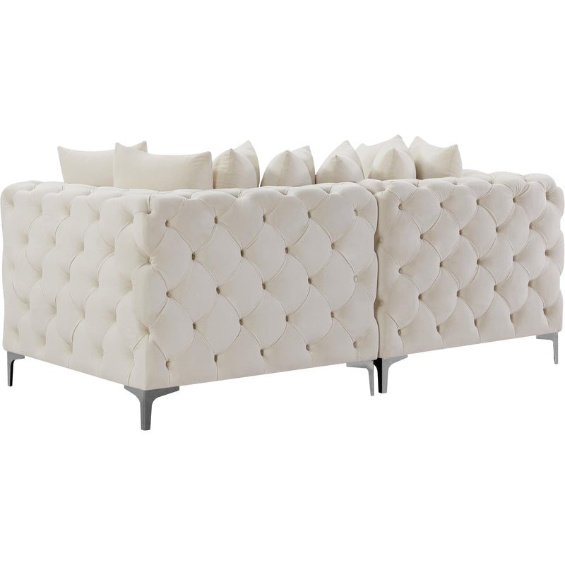 Meridian Tremblay Cream Velvet Modular Sofa IMAGE 10