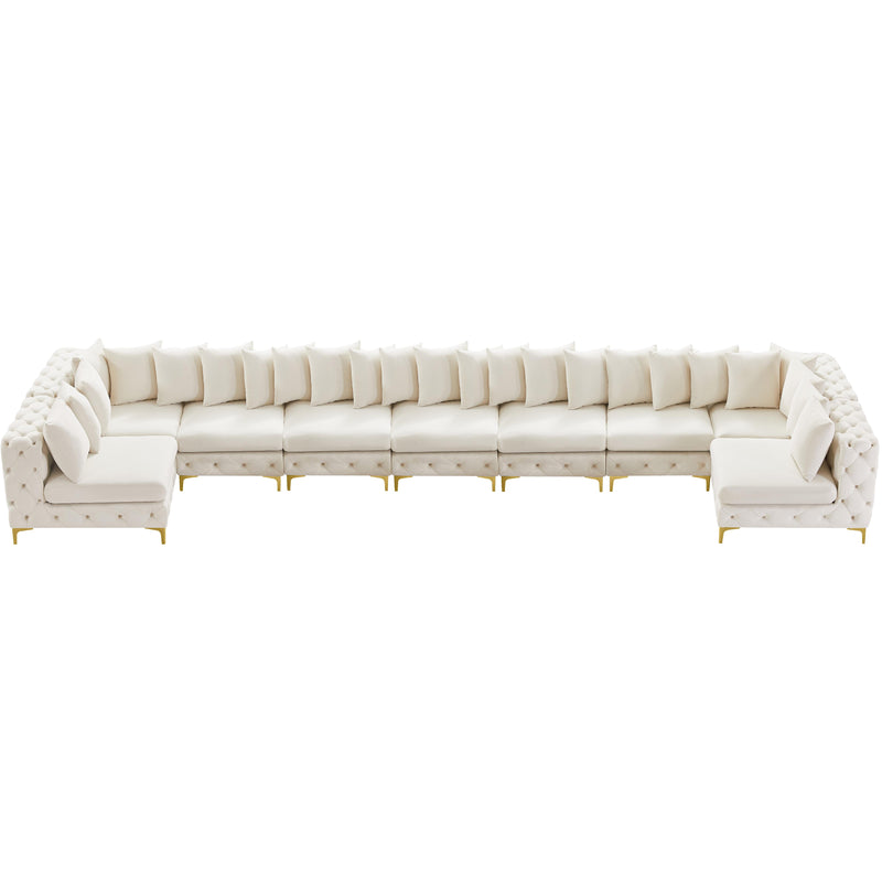 Meridian Tremblay Cream Velvet Modular Sectional IMAGE 13