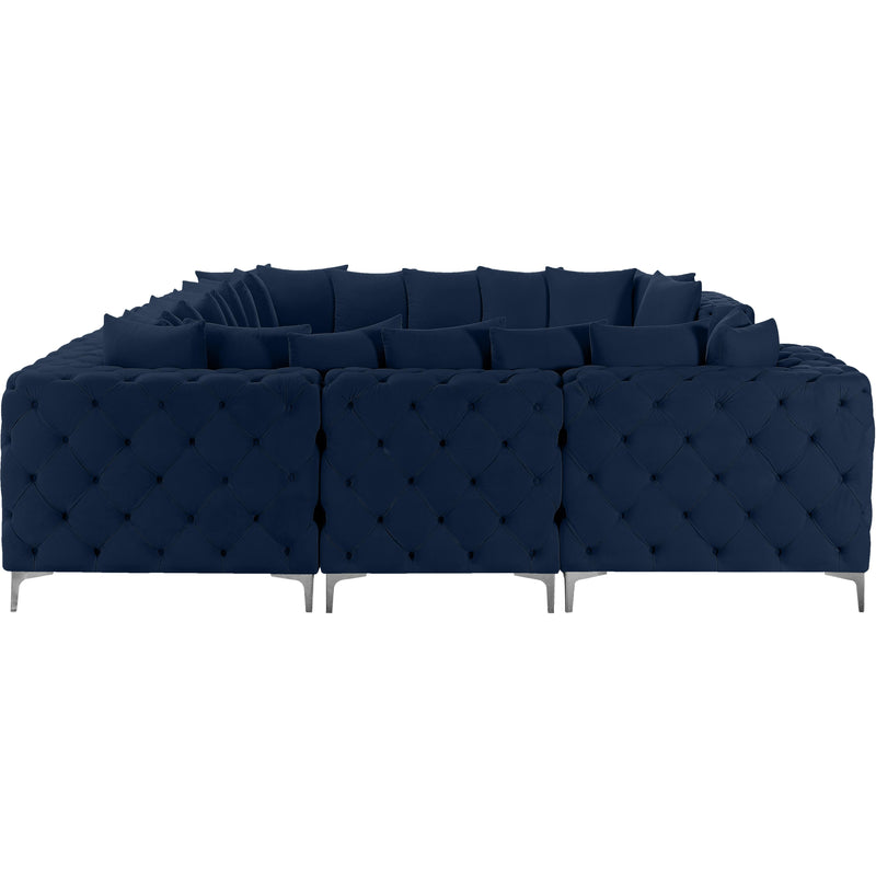 Meridian Tremblay Navy Velvet Modular Sectional IMAGE 12