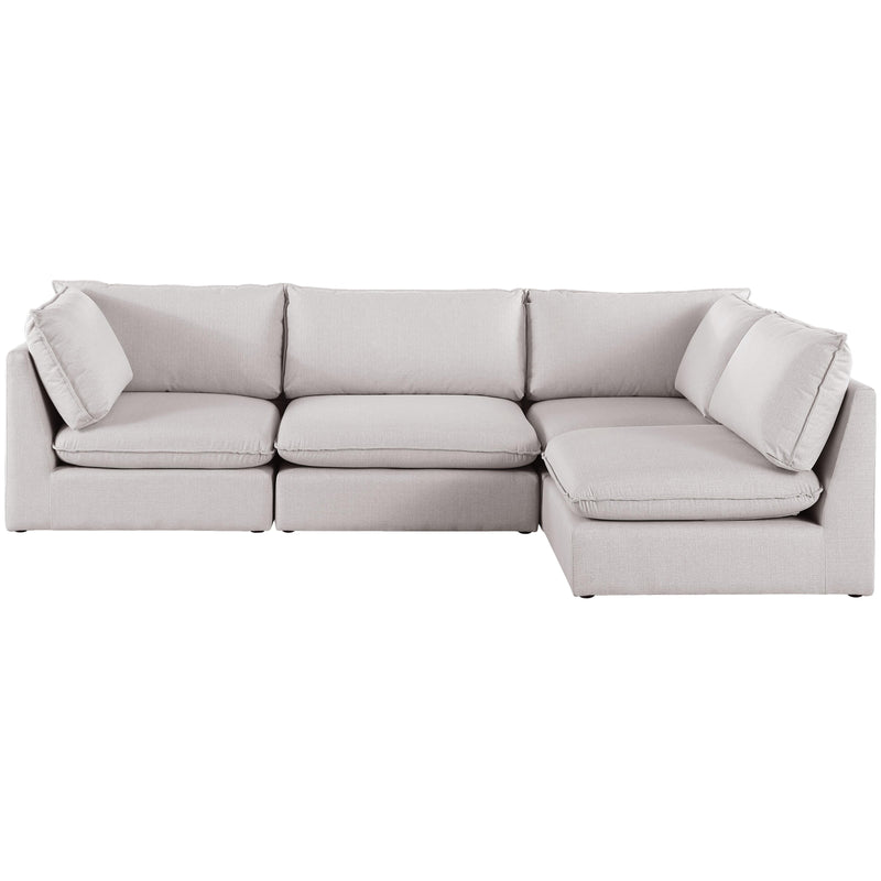 Meridian Mackenzie Beige Durable Linen Textured Modular Sectional IMAGE 8