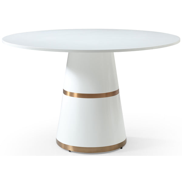 Meridian Hans White Dining Table IMAGE 1