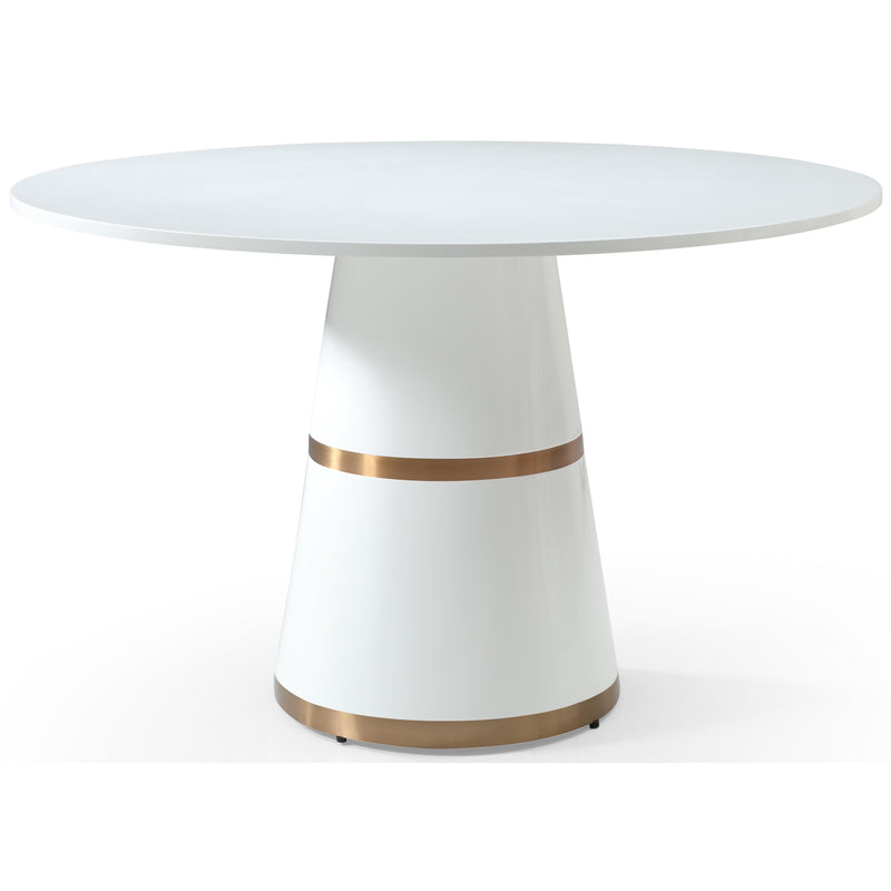 Meridian Hans White Dining Table IMAGE 1