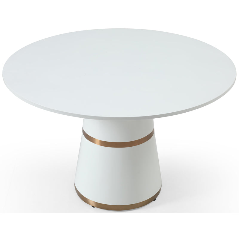 Meridian Hans White Dining Table IMAGE 3