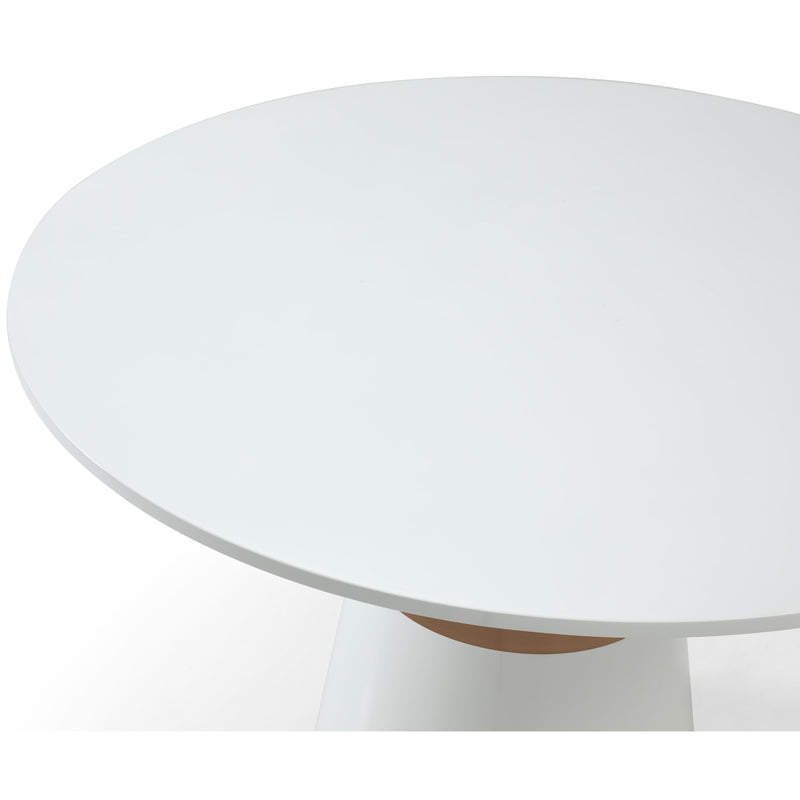 Meridian Hans White Dining Table IMAGE 4