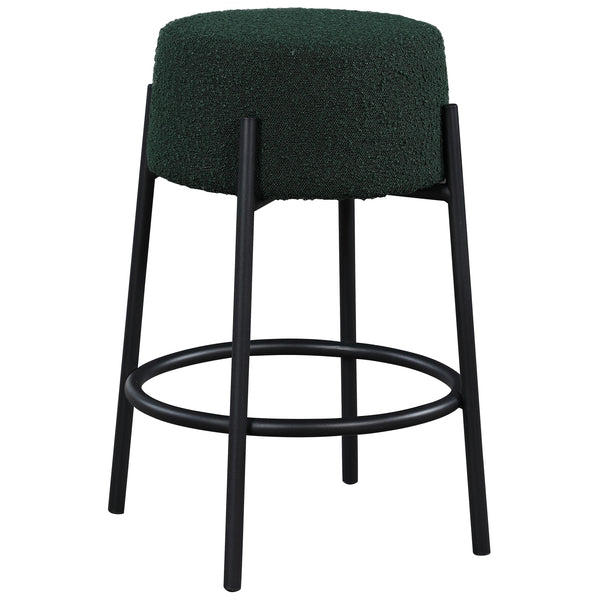 Meridian Avalon Green Boucle Fabric Counter Stool IMAGE 1