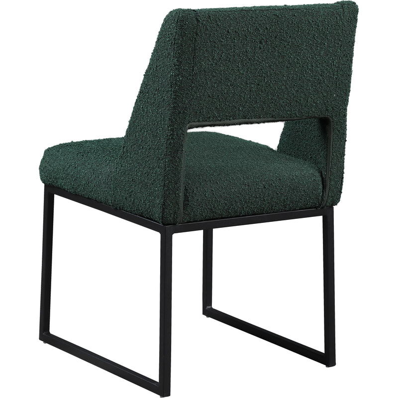 Meridian Jayce Green Boucle Fabric Dining Chair IMAGE 3