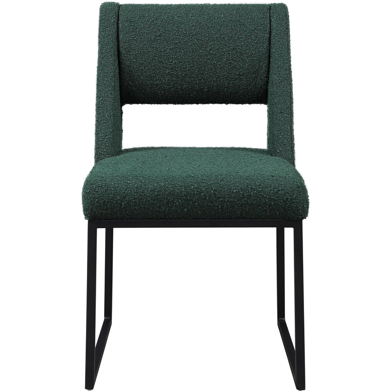 Meridian Jayce Green Boucle Fabric Dining Chair IMAGE 4