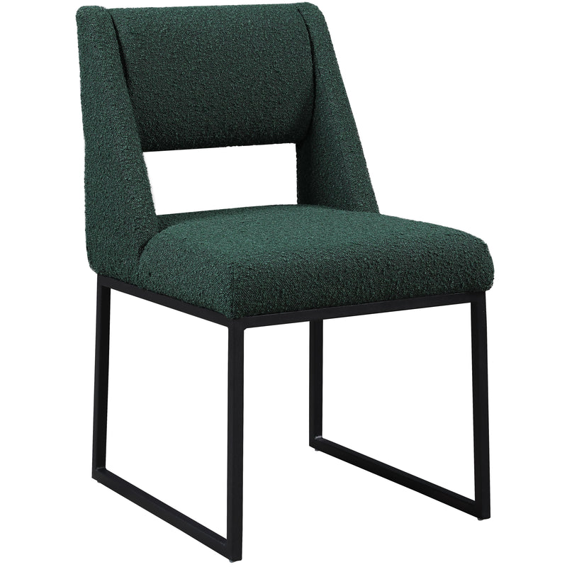 Meridian Jayce Green Boucle Fabric Dining Chair IMAGE 5