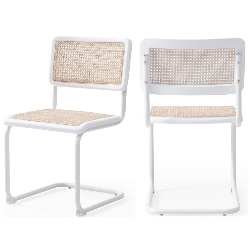 Meridian Kano White Powder Coating Dining Chair IMAGE 1