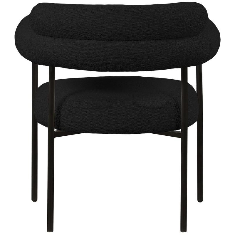 Meridian Blake Black Boucle Fabric Dining Chair IMAGE 2