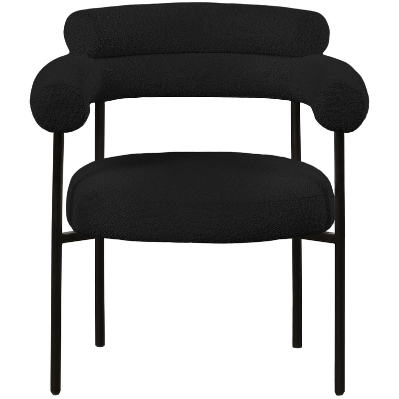 Meridian Blake Black Boucle Fabric Dining Chair IMAGE 4