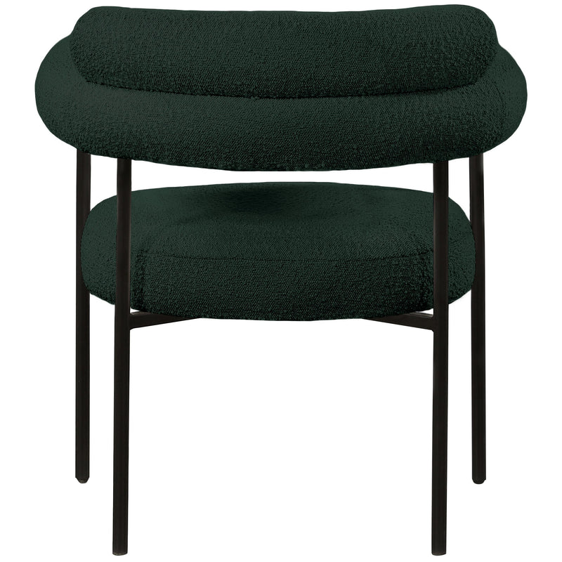 Meridian Blake Green Boucle Fabric Dining Chair IMAGE 2