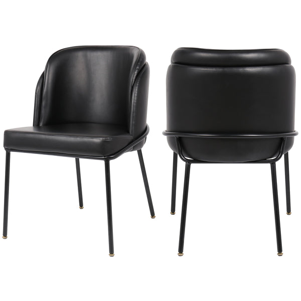 Meridian Jagger Black Vegan Leather Dining Chair IMAGE 1