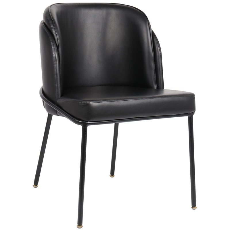 Meridian Jagger Black Vegan Leather Dining Chair IMAGE 3