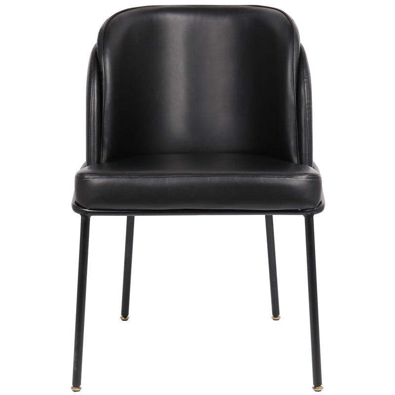 Meridian Jagger Black Vegan Leather Dining Chair IMAGE 4