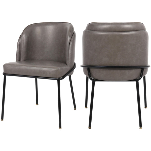 Meridian Jagger Grey Vegan Leather Dining Chair IMAGE 1