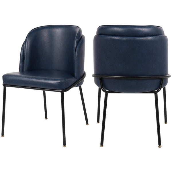 Meridian Jagger Navy Vegan Leather Dining Chair IMAGE 1