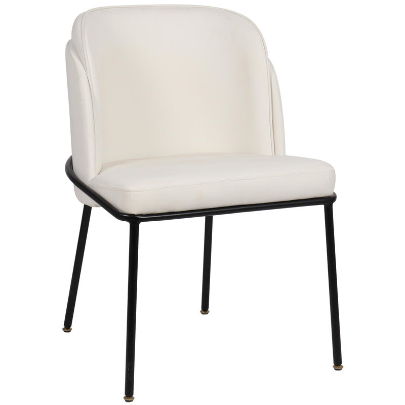 Meridian Jagger White Vegan Leather Dining Chair IMAGE 3