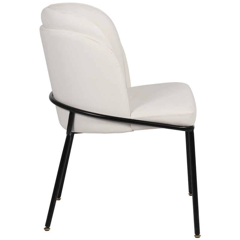 Meridian Jagger White Vegan Leather Dining Chair IMAGE 5