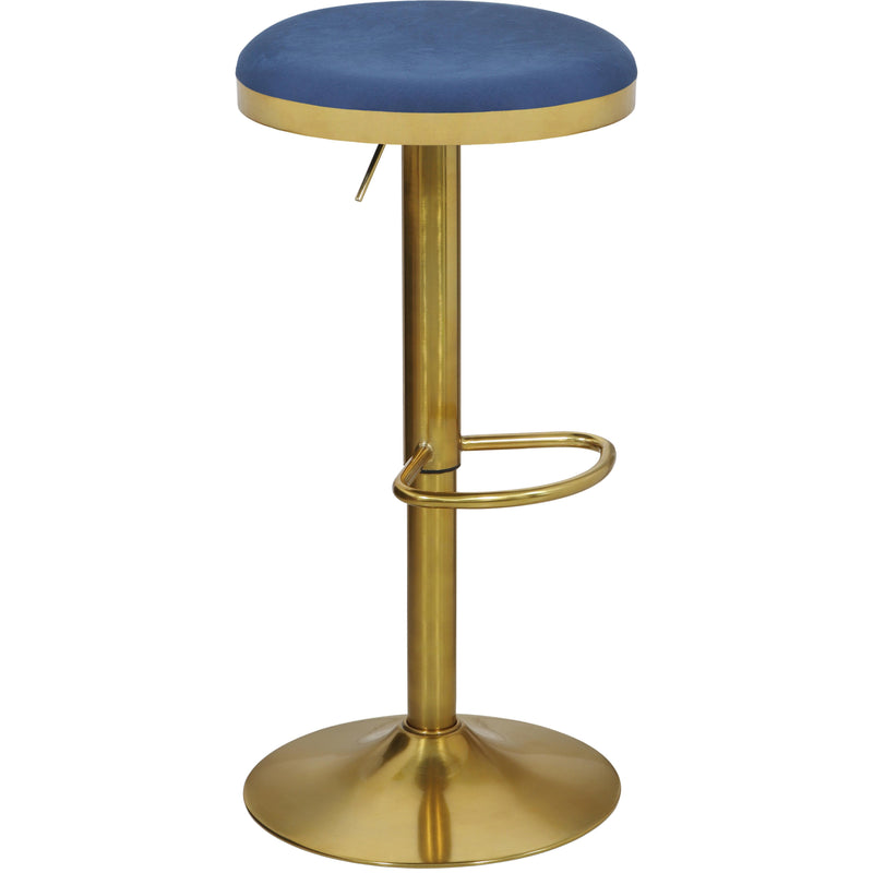 Meridian Brody Navy Velvet Adjustable Stool IMAGE 1