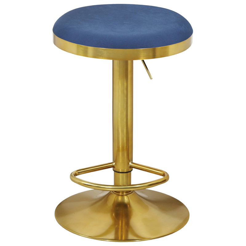 Meridian Brody Navy Velvet Adjustable Stool IMAGE 3