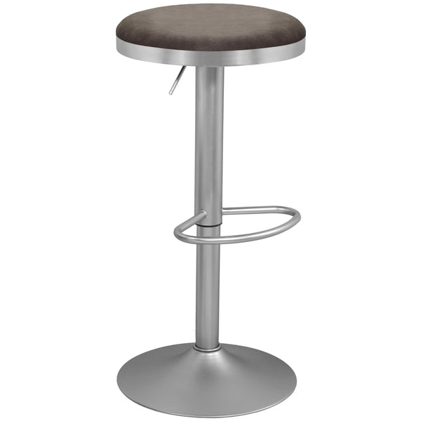 Meridian Brody Grey Velvet Adjustable Stool IMAGE 1