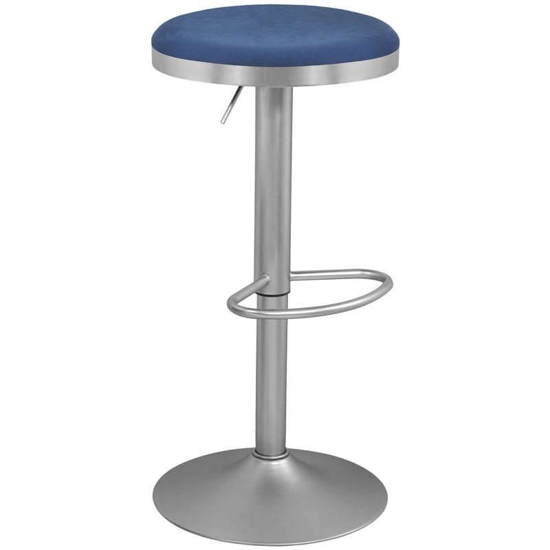 Meridian Brody Navy Velvet Adjustable Stool IMAGE 1