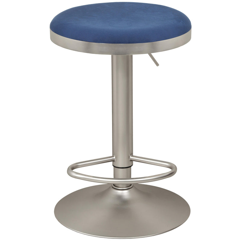 Meridian Brody Navy Velvet Adjustable Stool IMAGE 3