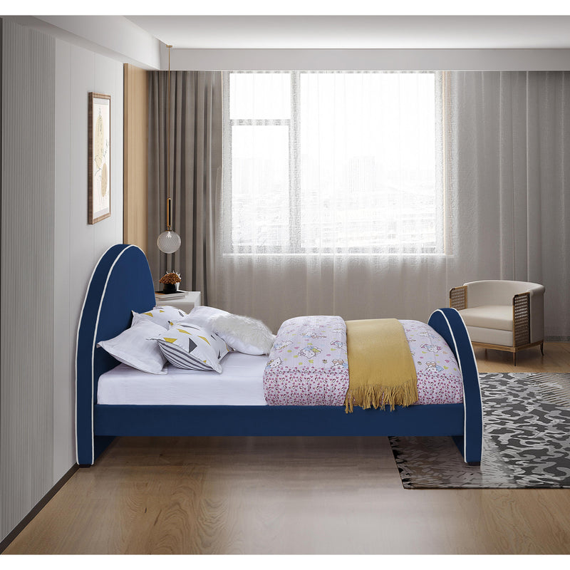 Meridian Brody Navy Velvet Full Bed IMAGE 5