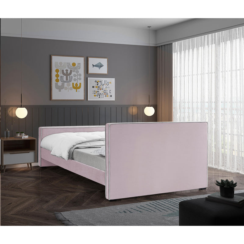 Meridian Dillard Pink Velvet Full Bed IMAGE 6