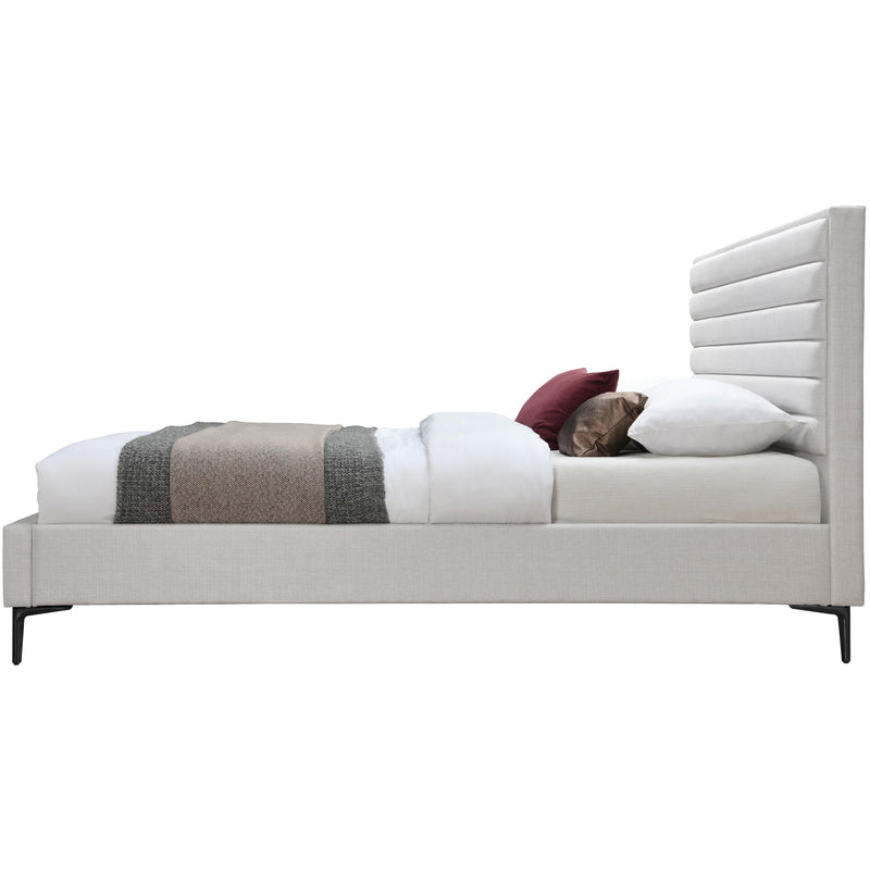 Meridian Hunter Cream Linen Textured King Bed IMAGE 5