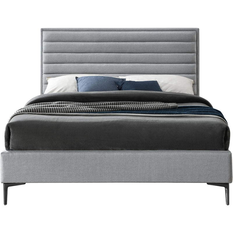 Meridian Hunter Grey Linen Textured Full Bed IMAGE 3