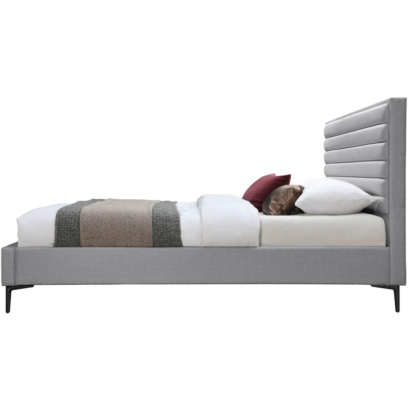 Meridian Hunter Grey Linen Textured Full Bed IMAGE 5