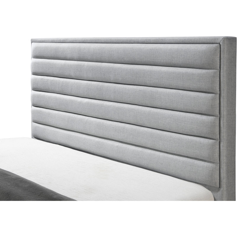 Meridian Hunter Grey Linen Textured Full Bed IMAGE 6