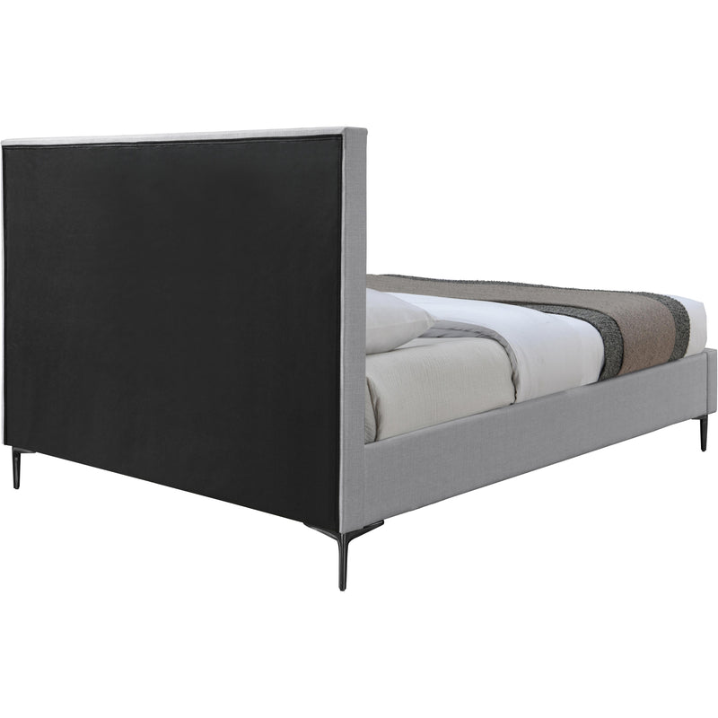 Meridian Hunter Grey Linen Textured Full Bed IMAGE 7