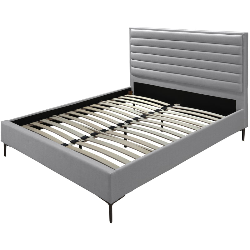 Meridian Hunter Grey Linen Textured Full Bed IMAGE 8