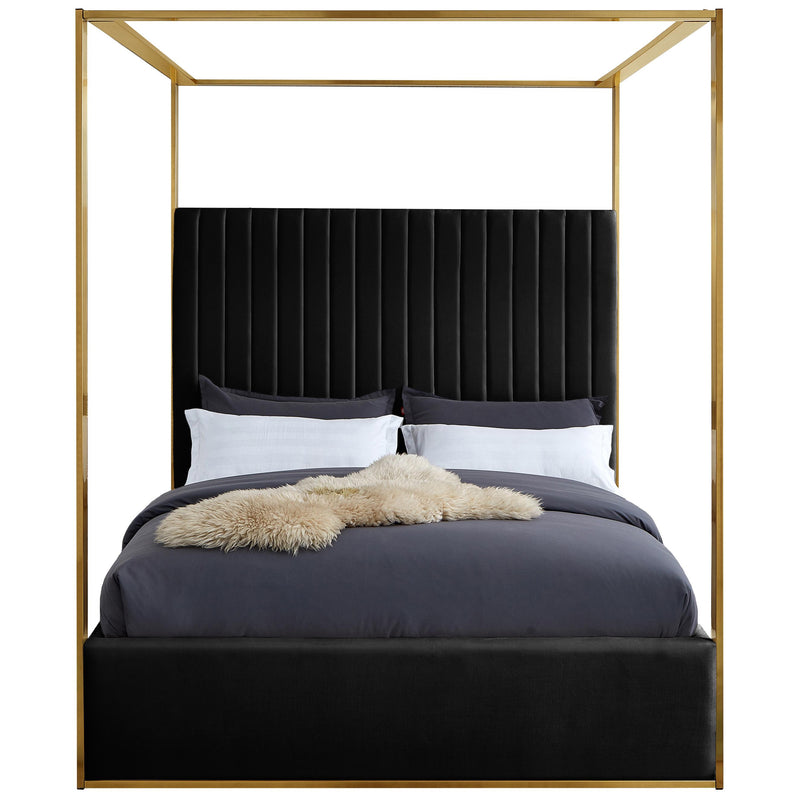 Meridian Jones Black Velvet King Bed IMAGE 3