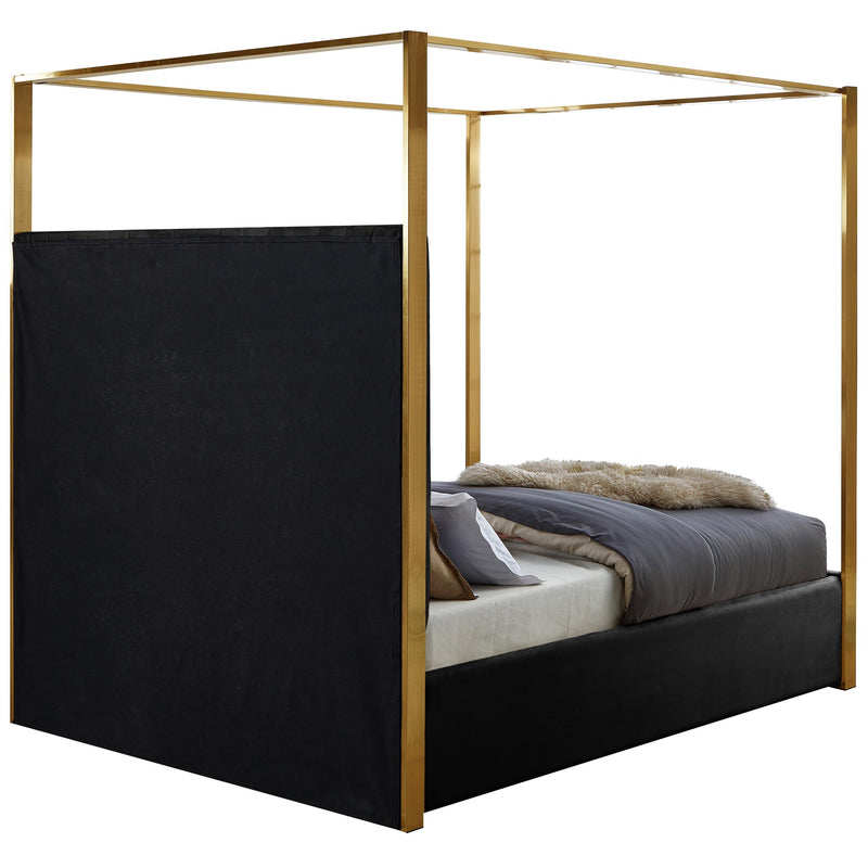 Meridian Jones Black Velvet King Bed IMAGE 6