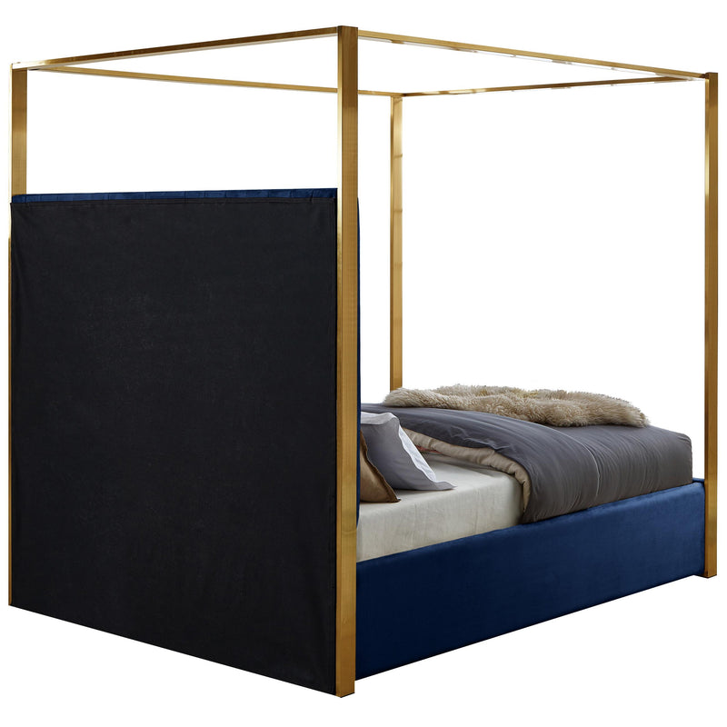 Meridian Jones Navy Velvet King Bed IMAGE 6