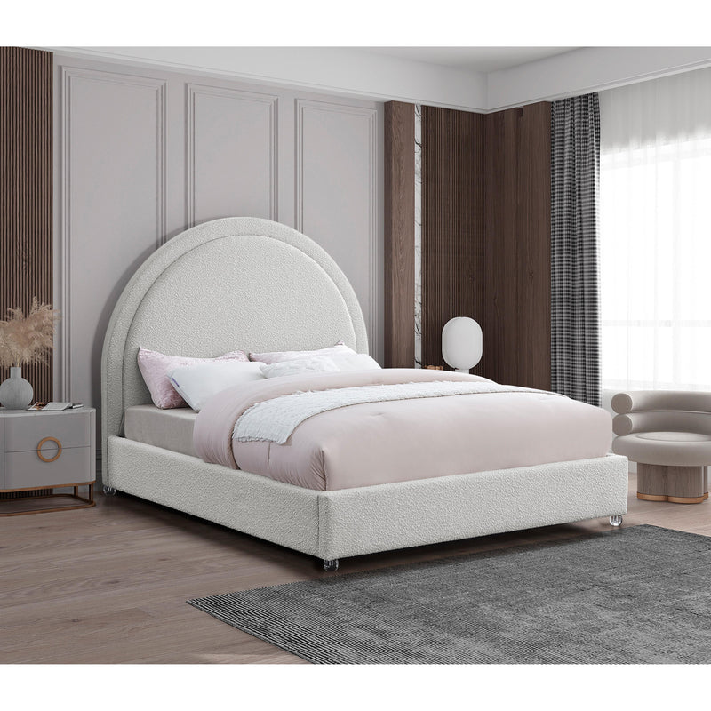 Meridian Milo Cream Fabric Queen Bed IMAGE 2