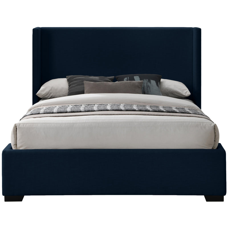 Meridian Oxford Navy Linen Textured Fabric King Bed (3 Boxes) IMAGE 3