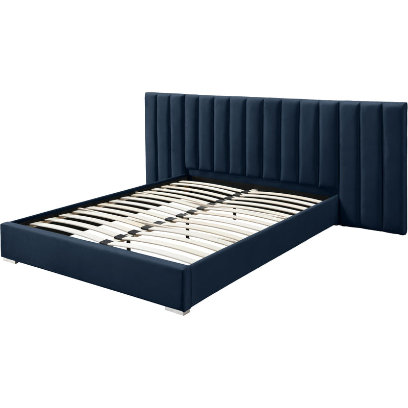 Meridian Pablo Navy Velvet King Bed IMAGE 9