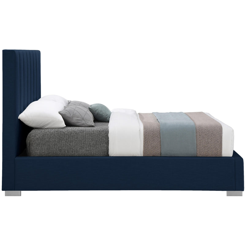 Meridian Pierce Navy Linen Textured Fabric King Bed IMAGE 10